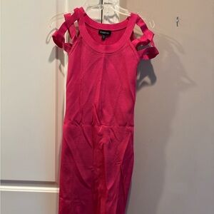 Bebe Fuchsia bandage dress